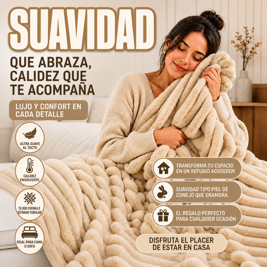☁️🛏️COBIJA PIEL DE CONEJO|MÁXIMA SUAVIDAD|CONFORT EN LAS NOCHES🌙💤
