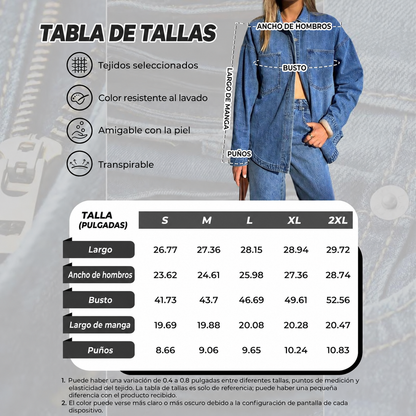 😍Chaqueta Jean Fiorella™ | Denim Premium | Look Moderno 😍