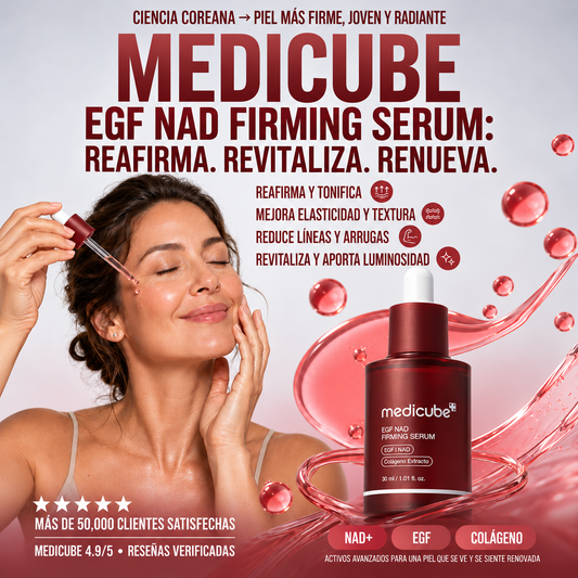 ✨ Medicube NAD+ EGF + Colágeno – Sérum Reafirmante 💧 con Efecto Relleno, Firmeza y Luminosidad ✨ | 30 ml